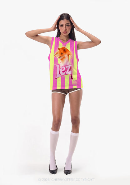 Lez Pink Ratz Pride Y2K Sport Jersey Tank Cherrykitten