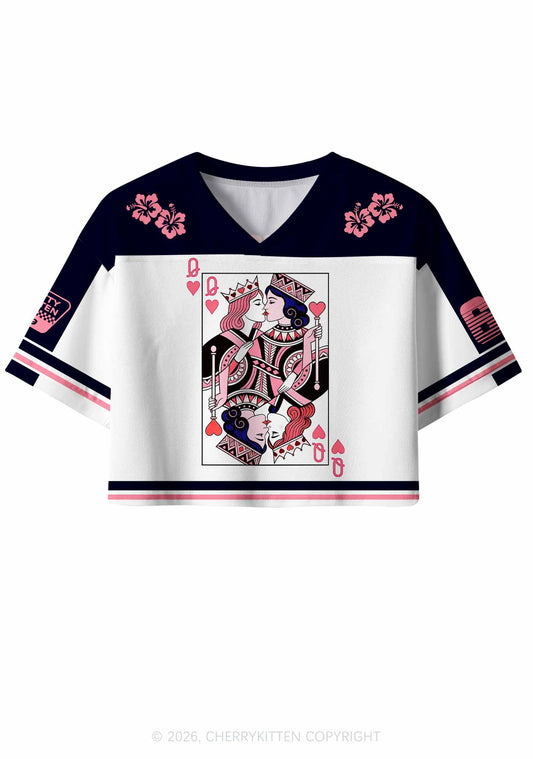 Queens Kissing Pride Y2K Crop Sport Jersey Shirts Cherrykitten