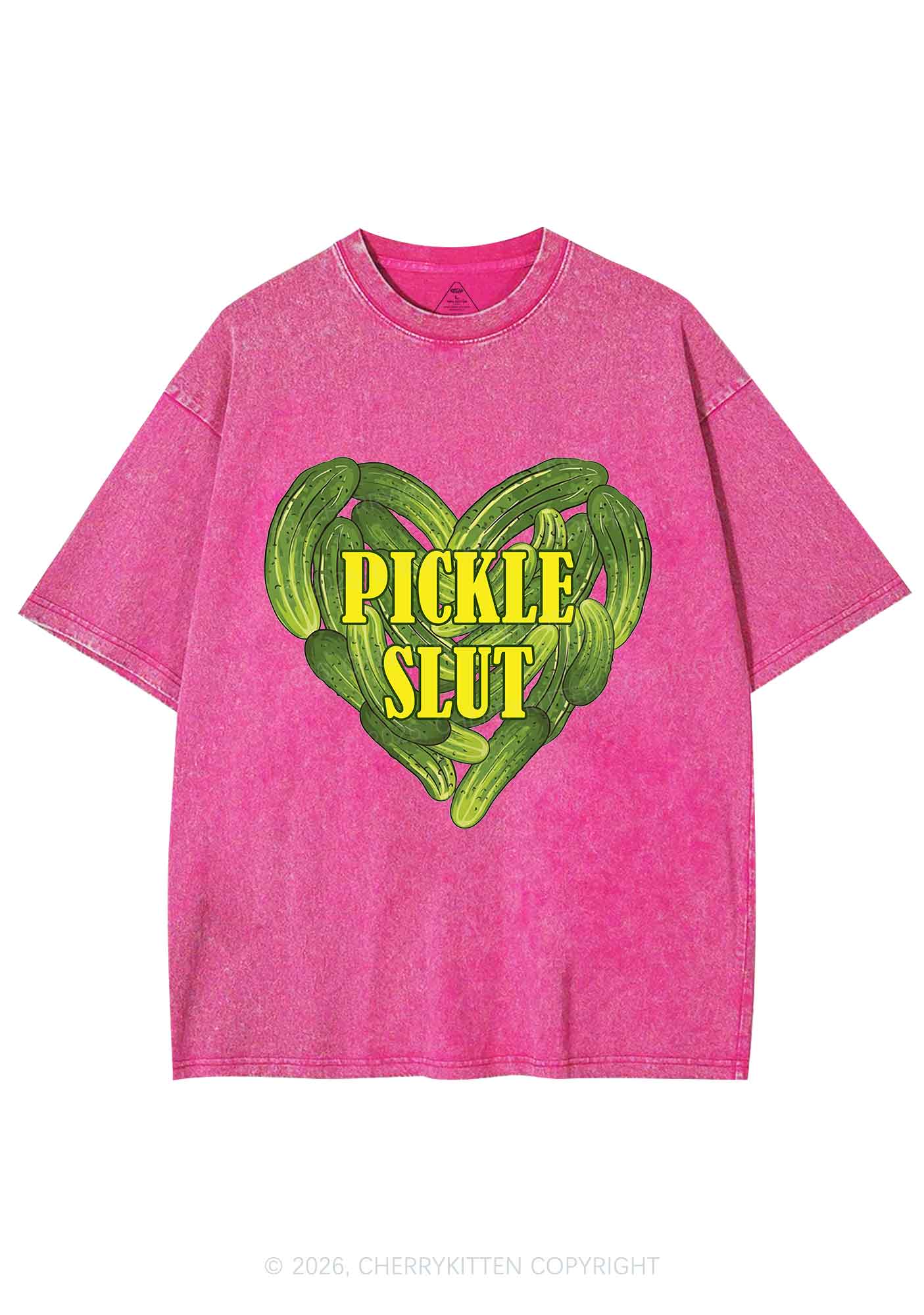Pickle Slxt Valentine's Day Y2K Shirts Washed Tee Cherrykitten