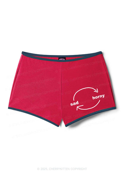Sad Circle Y2K Booty Shorts Cherrykitten