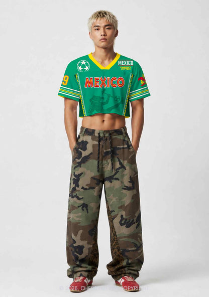 Custom Mexican Ancient Tribal Figure Y2K Crop Sport Jersey Shirts Cherrykitten