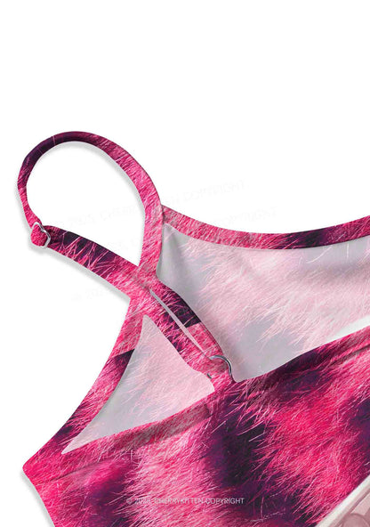 Pink Plush Phone Y2K Print Slip Dress Cherrykitten
