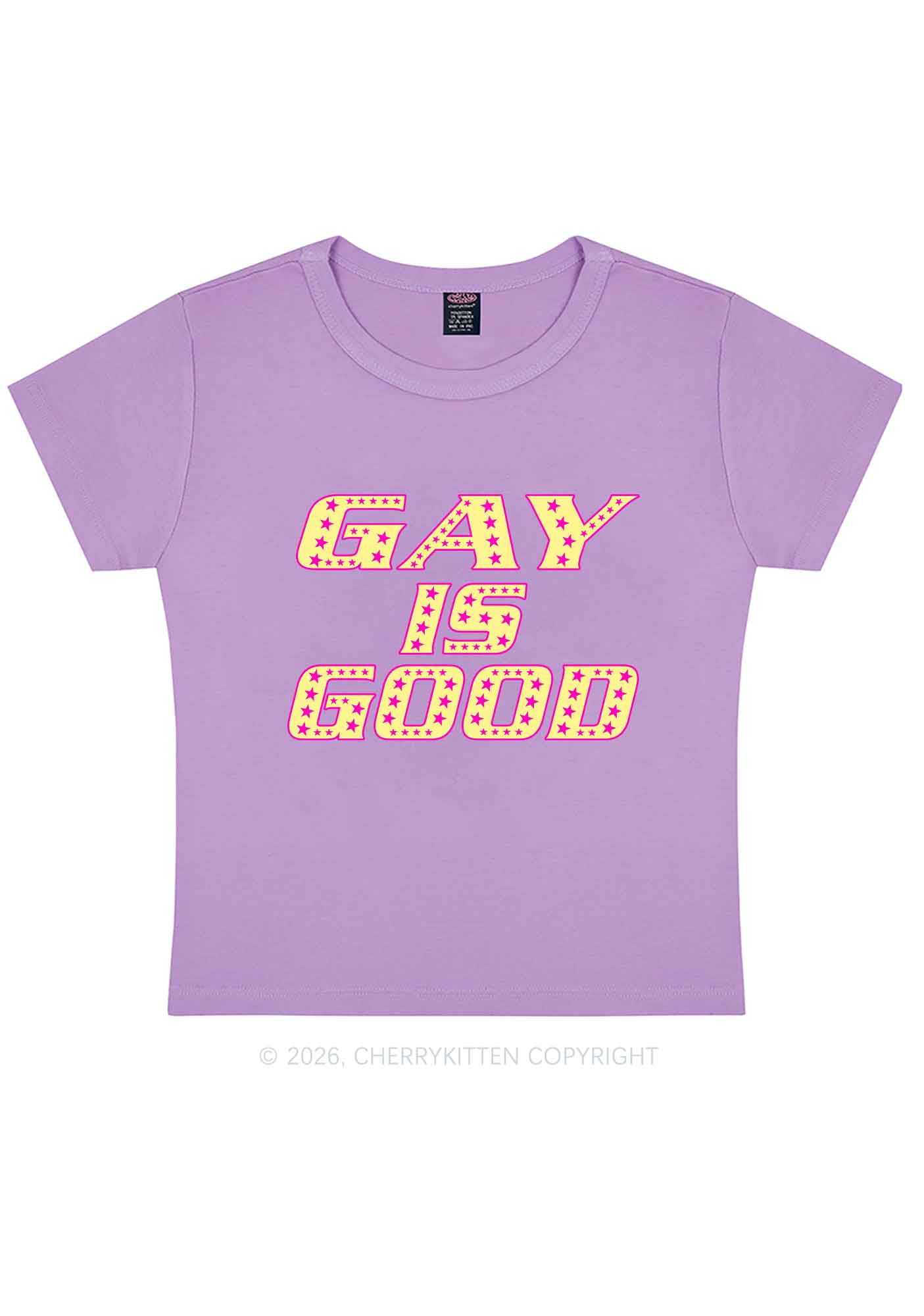 Gay Is Good Pride Y2K Baby Tee Cherrykitten