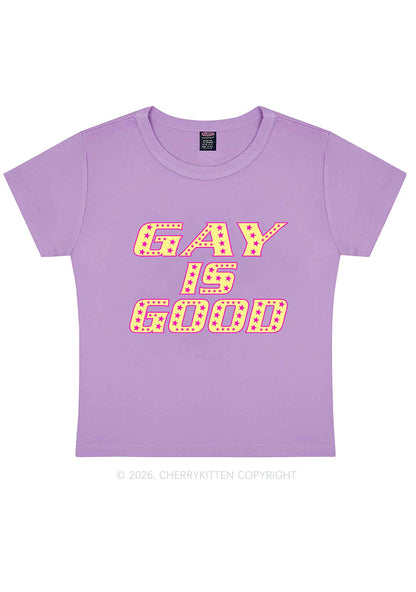 Gay Is Good Pride Y2K Baby Tee Cherrykitten