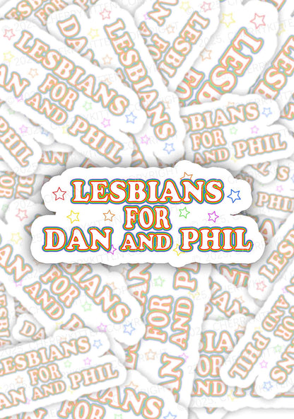 Lesbians For Dan Pride 1Pc Y2K Sticker Cherrykitten