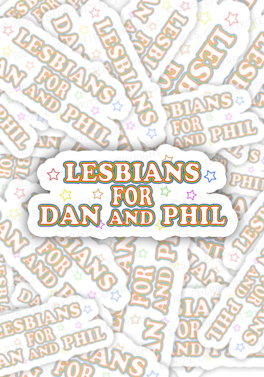 Lesbians For Dan Pride 1Pc Y2K Sticker Cherrykitten