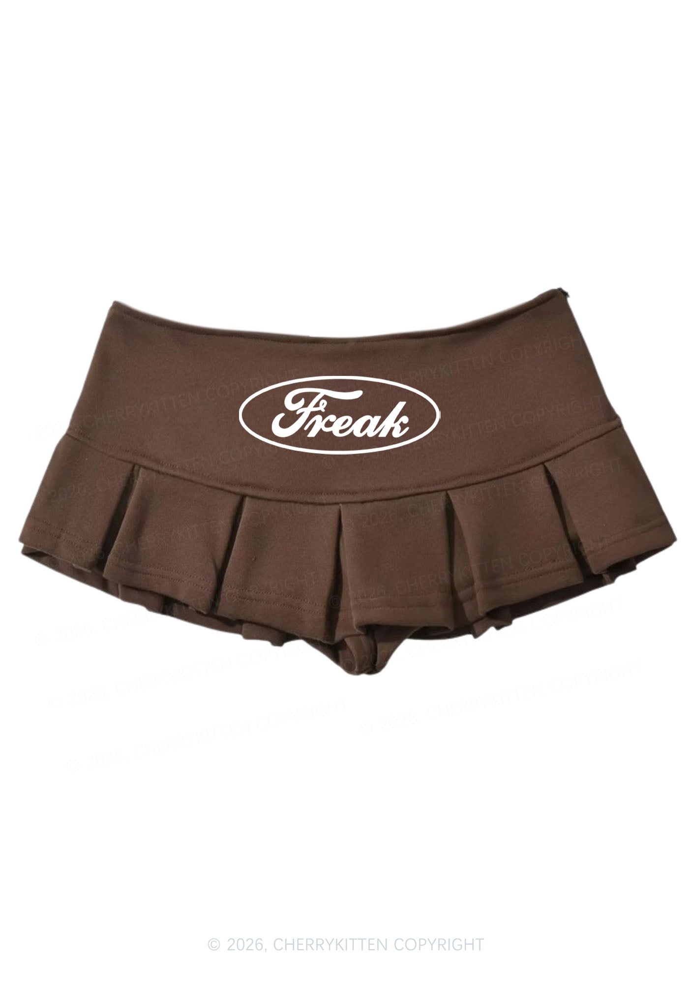 Oval Freak Y2K Mini Pleated Skirts Cherrykitten