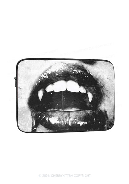 Halloween Vampire Lips Y2K Laptop Sleeve Cherrykitten
