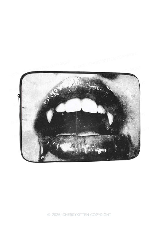 Halloween Vampire Lips Y2K Laptop Sleeve Cherrykitten