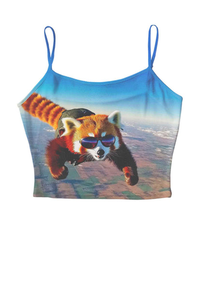 Flying Cool Raccoon Y2K Mesh Cami Tank Cherrykitten