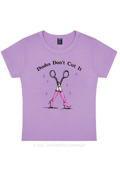 Dudes Dont Cut It Y2K Baby Tee Cherrykitten