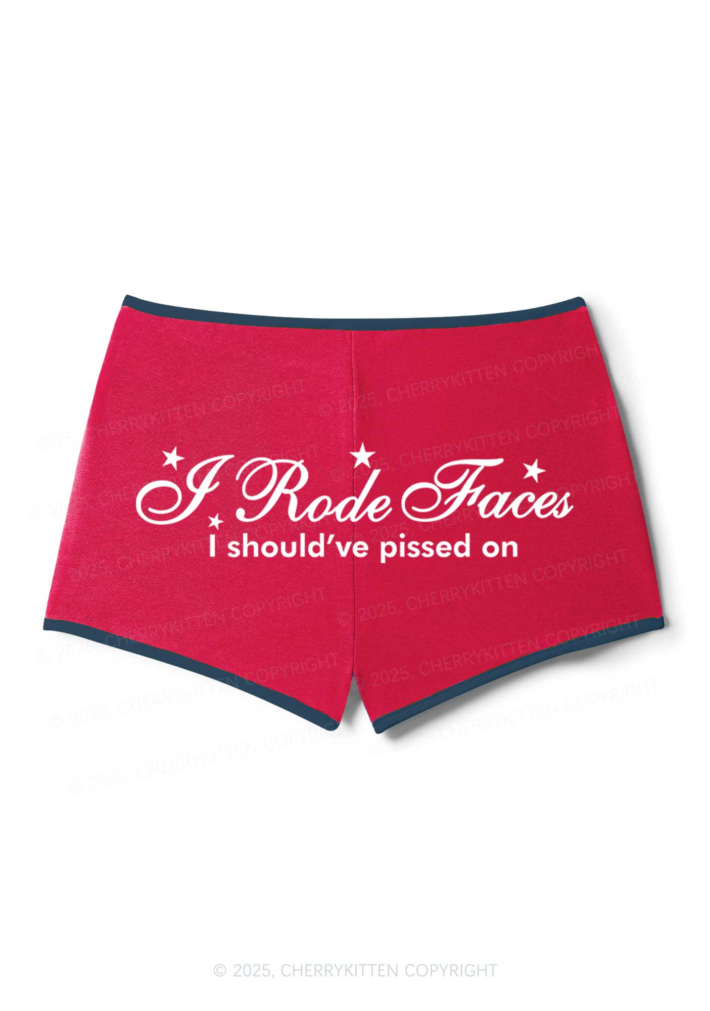 I Rode Faces Y2K Booty Shorts Cherrykitten