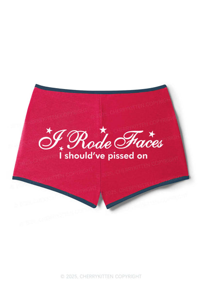 I Rode Faces Y2K Booty Shorts Cherrykitten