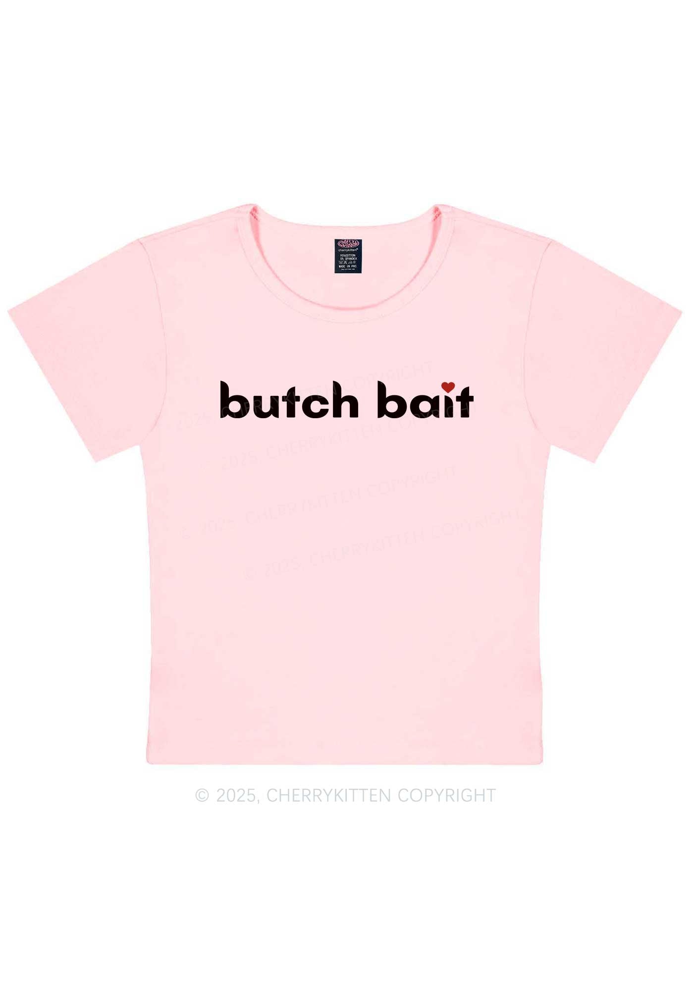 Butch Bait Heart Y2K Baby Tee Cherrykitten