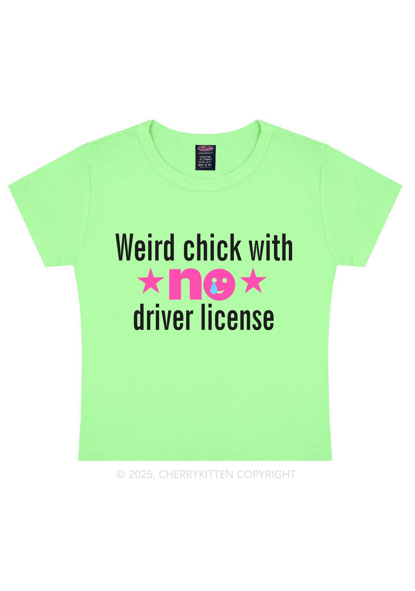 Weird Chick Y2K Baby Tee Cherrykitten