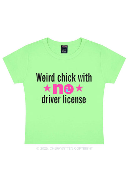 Weird Chick Y2K Baby Tee Cherrykitten