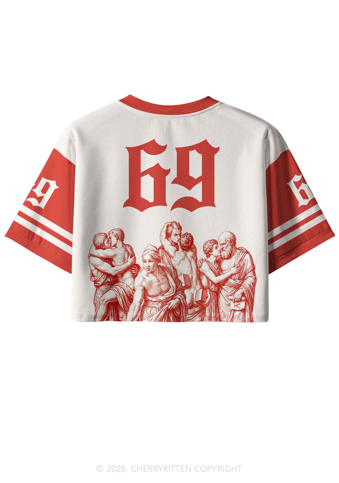 Ancient Greek Lovers Pride Y2K Crop Sport Jersey Shirts Cherrykitten