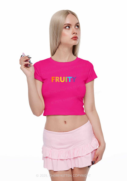 Fruity Two Sides Pride Y2K Baby Tee Cherrykitten