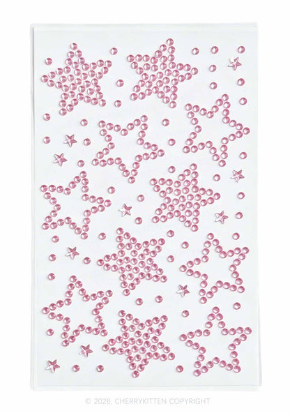 1pc Star Rhinestone Y2K Face Sticker Cherrykitten
