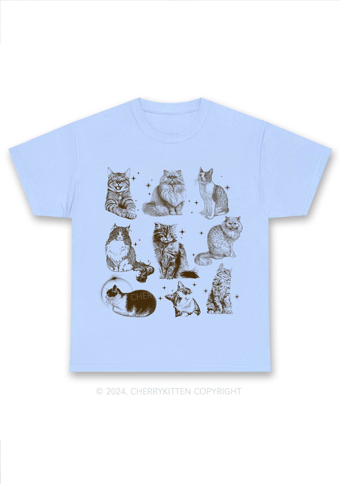Retro Kitten Y2K Chunky Shirt Cherrykitten