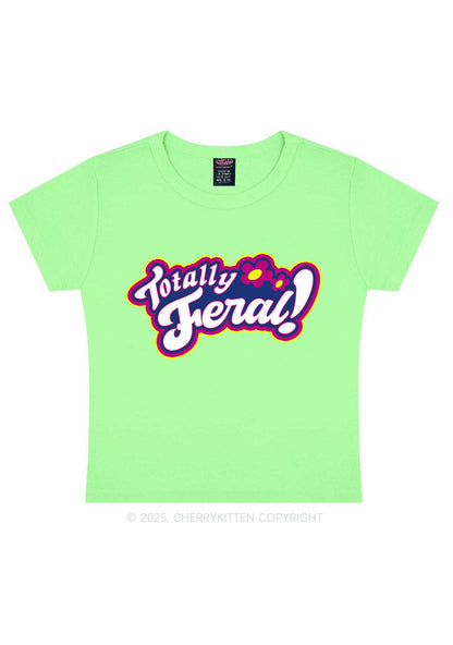 Totally Feral Y2K Baby Tee Cherrykitten