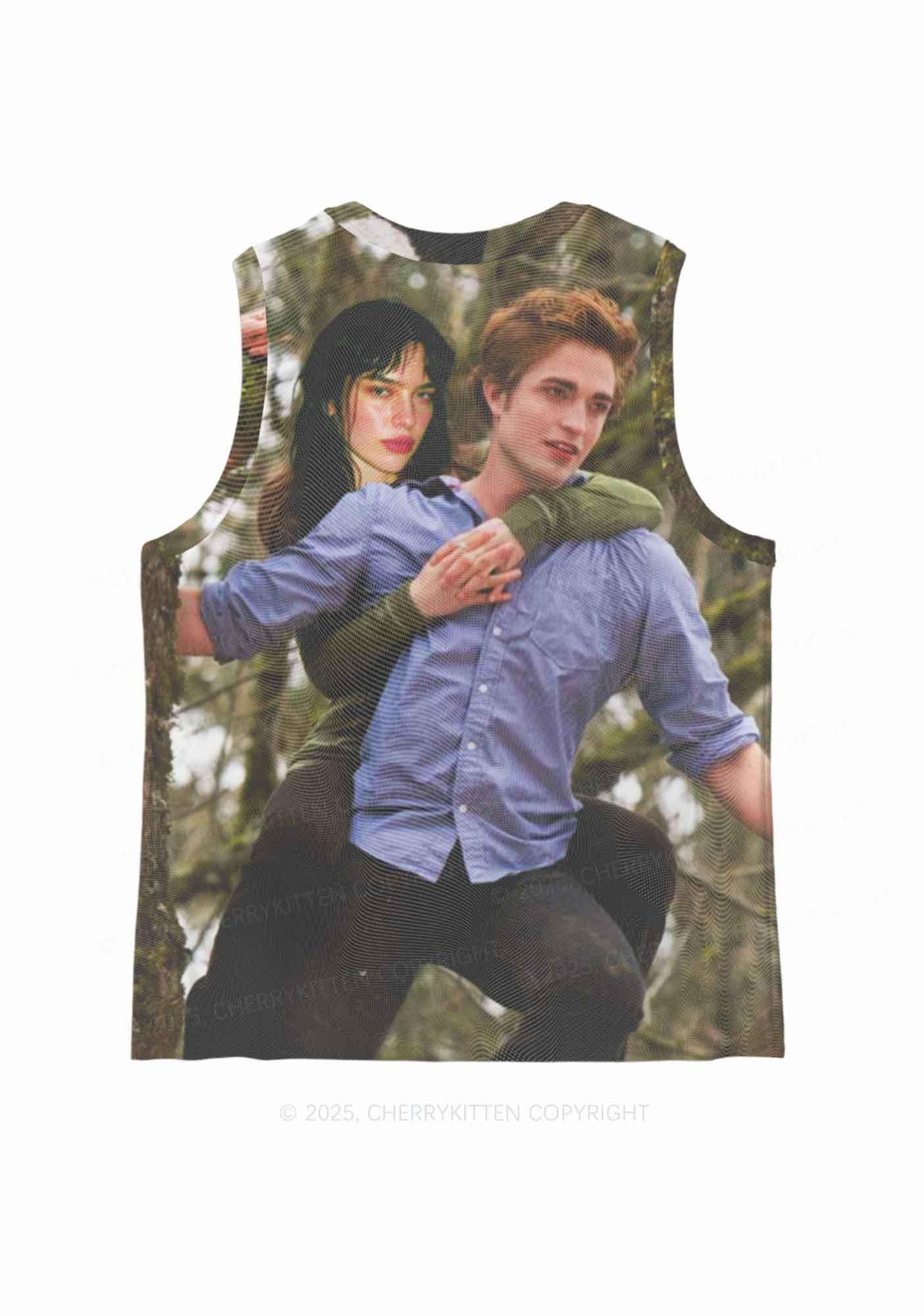 Custom Face Y2K Mesh Muscle Tank Cherrykitten