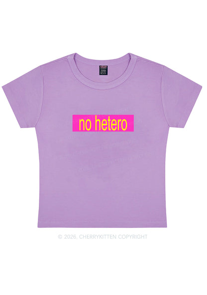 No Hetero Pride Y2K Baby Tee Cherrykitten