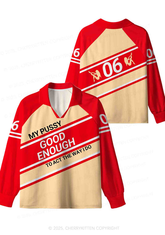 Custom Good Enough To Act Y2K Sport Long Sleeve Jersey Shirts Cherrykitten