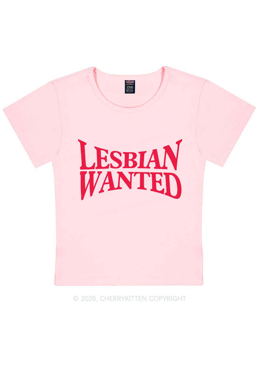 Lesbian Wanted Pride Y2K Baby Tee Cherrykitten