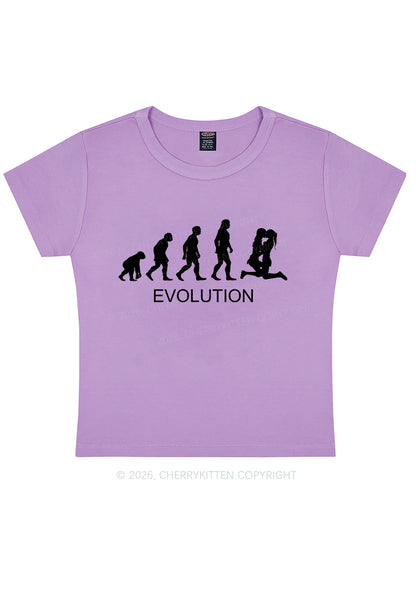Lesbian Evolution Pride Y2K Baby Tee Cherrykitten