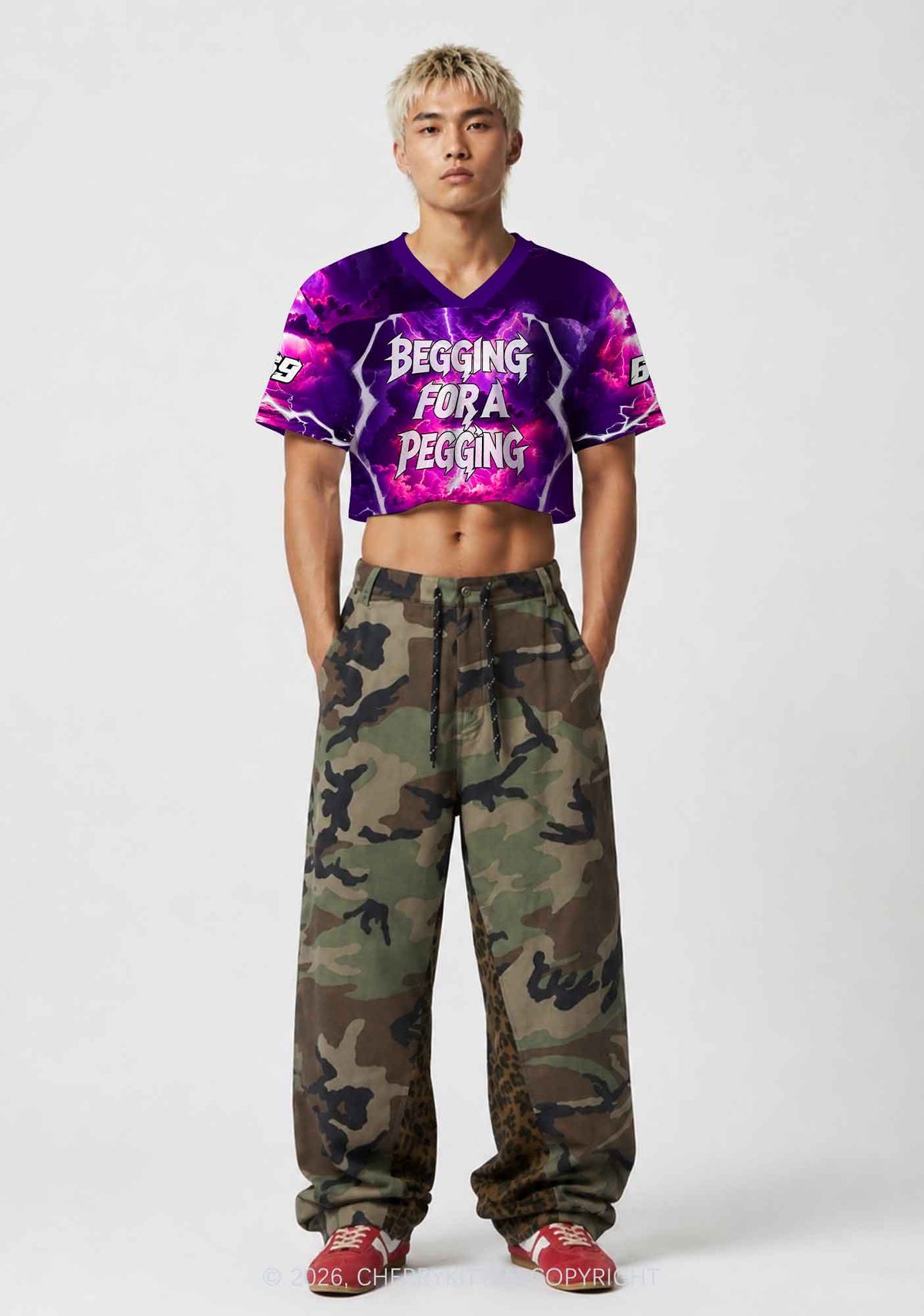 Begging For A Pegging Y2K Crop Sport Jersey Shirts Cherrykitten