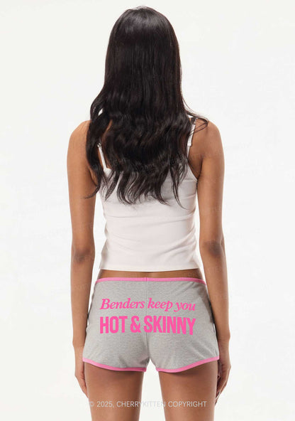 Benders Keep You Hot Skinny Y2K Booty Shorts Cherrykitten