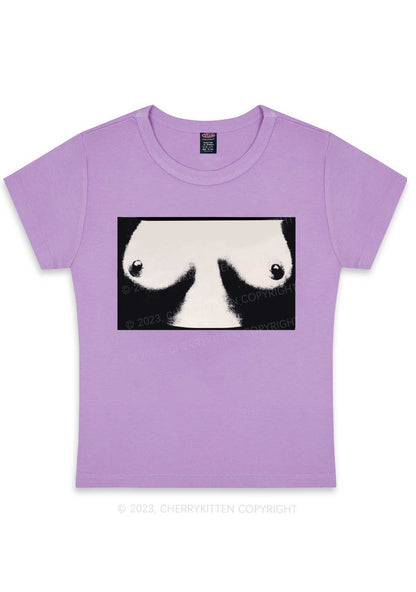 Curvy Txts In Frame Y2K Baby Tee Cherrykitten
