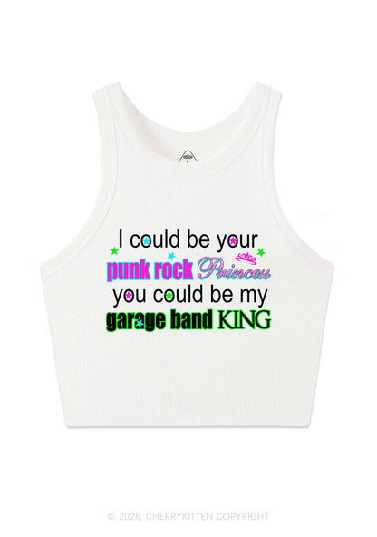 Punk Rock Princess Y2K Crop Tank Top Cherrykitten