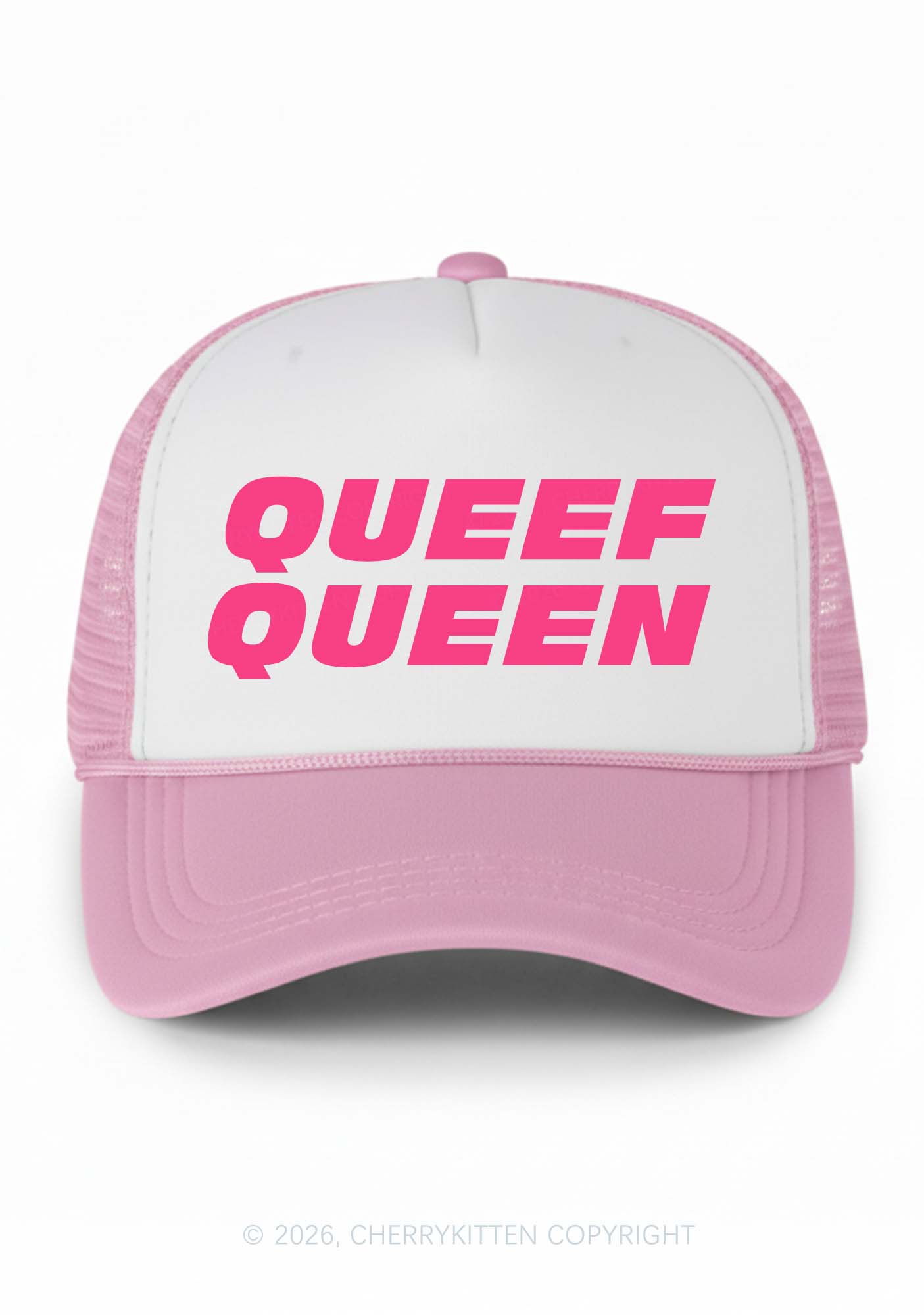 Queef Queen Y2K Colorblock Trucker Hat Cherrykitten