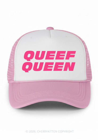 Queef Queen Y2K Colorblock Trucker Hat Cherrykitten