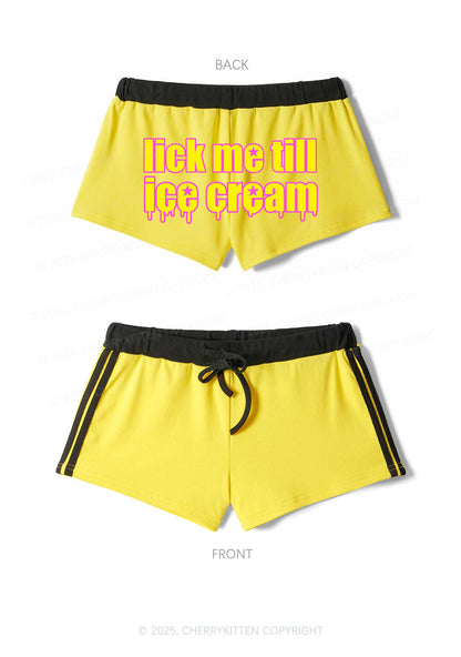 Lick Me Till Ice Cream Y2K Drawstring Mini Shorts Cherrykitten