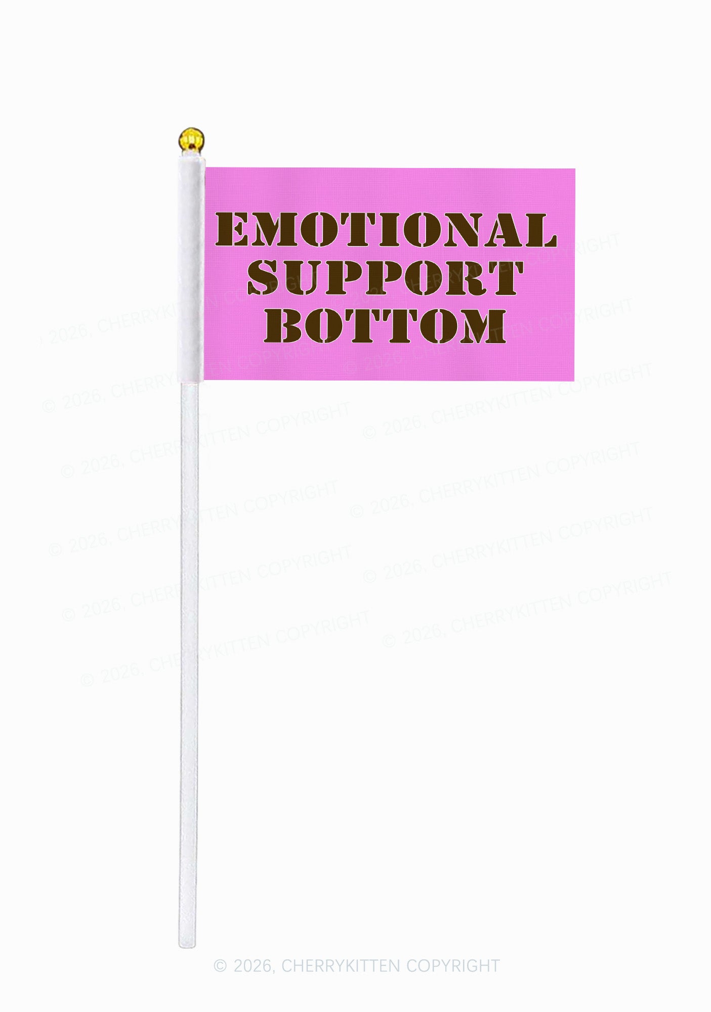Emotional Support Bottom Pride Y2K Hand Flags Cherrykitten
