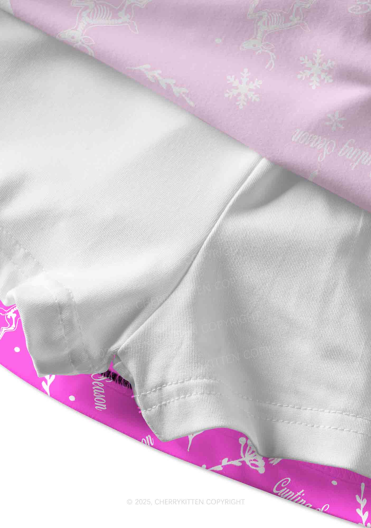 Christmas Cunting Season Y2K Print Mini Skirt Cherrykitten