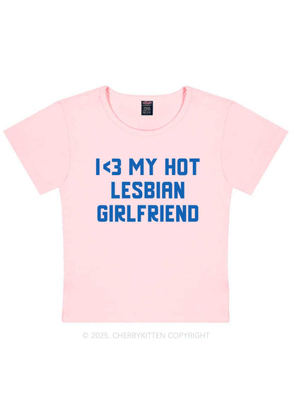 My Hot Lesbian GF Pride Y2K Baby Tee Cherrykitten