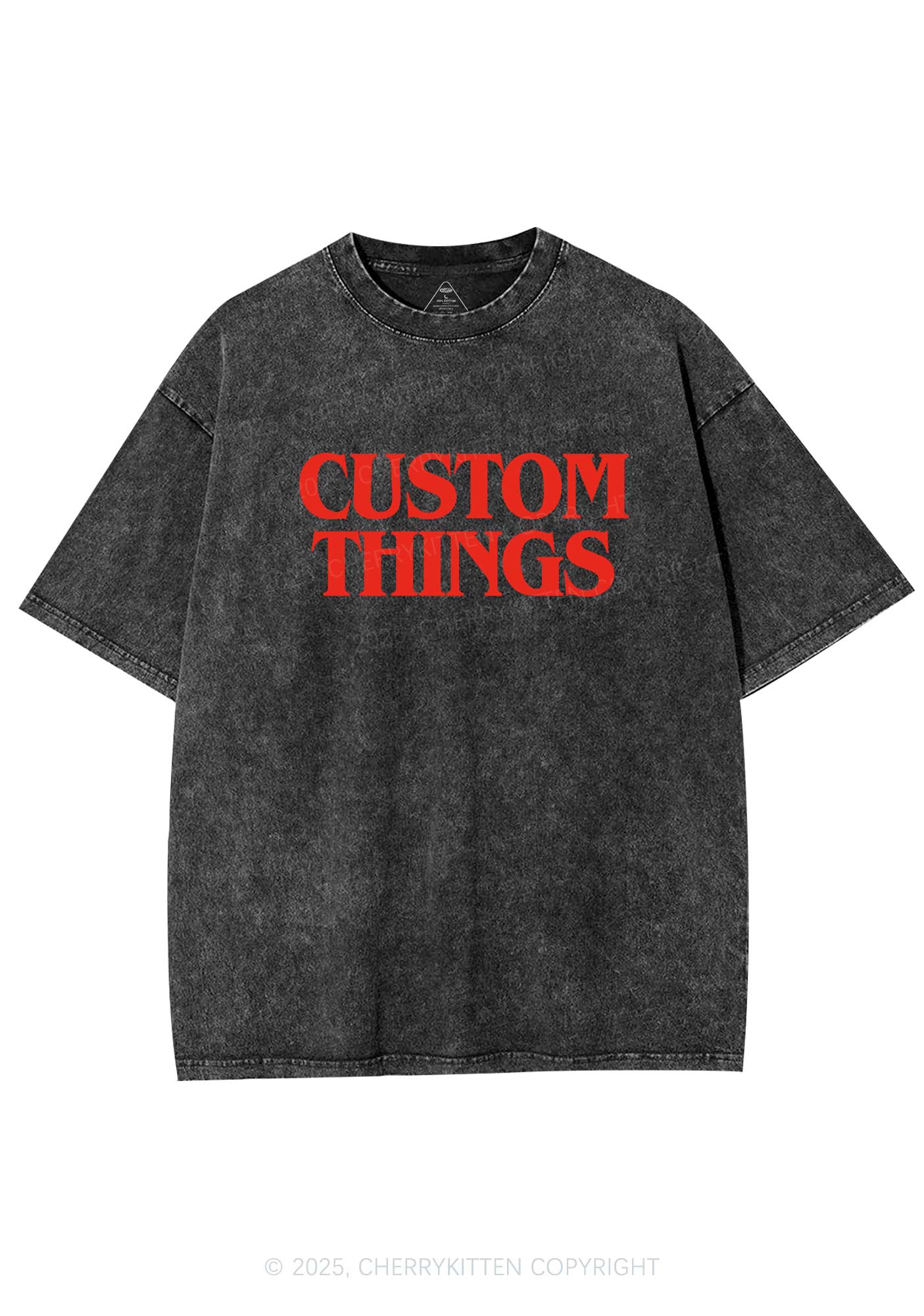 Custom Things Y2K Shirts Washed Tee Cherrykitten
