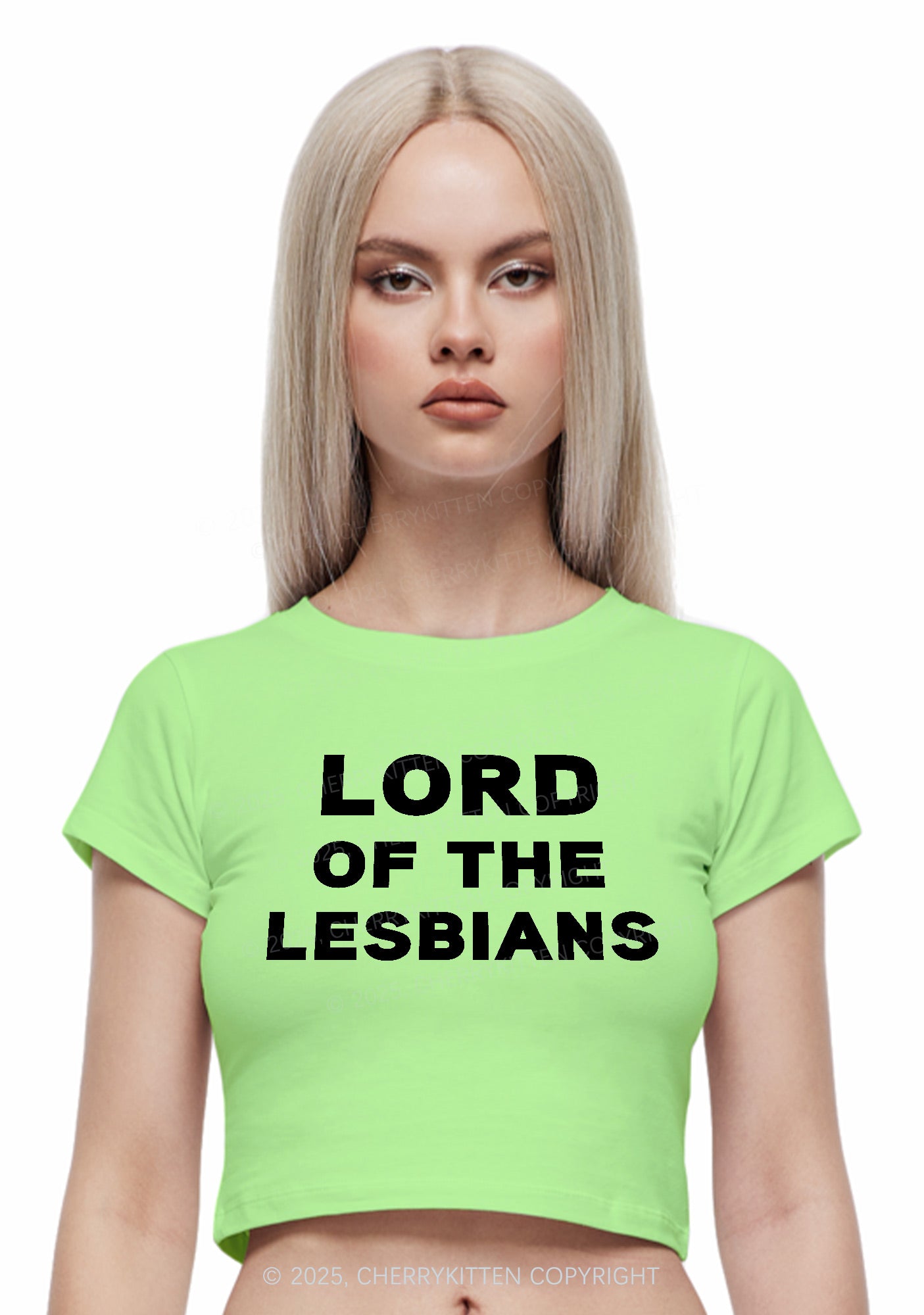Lord Of The Lesbians Y2K Baby Tee Cherrykitten