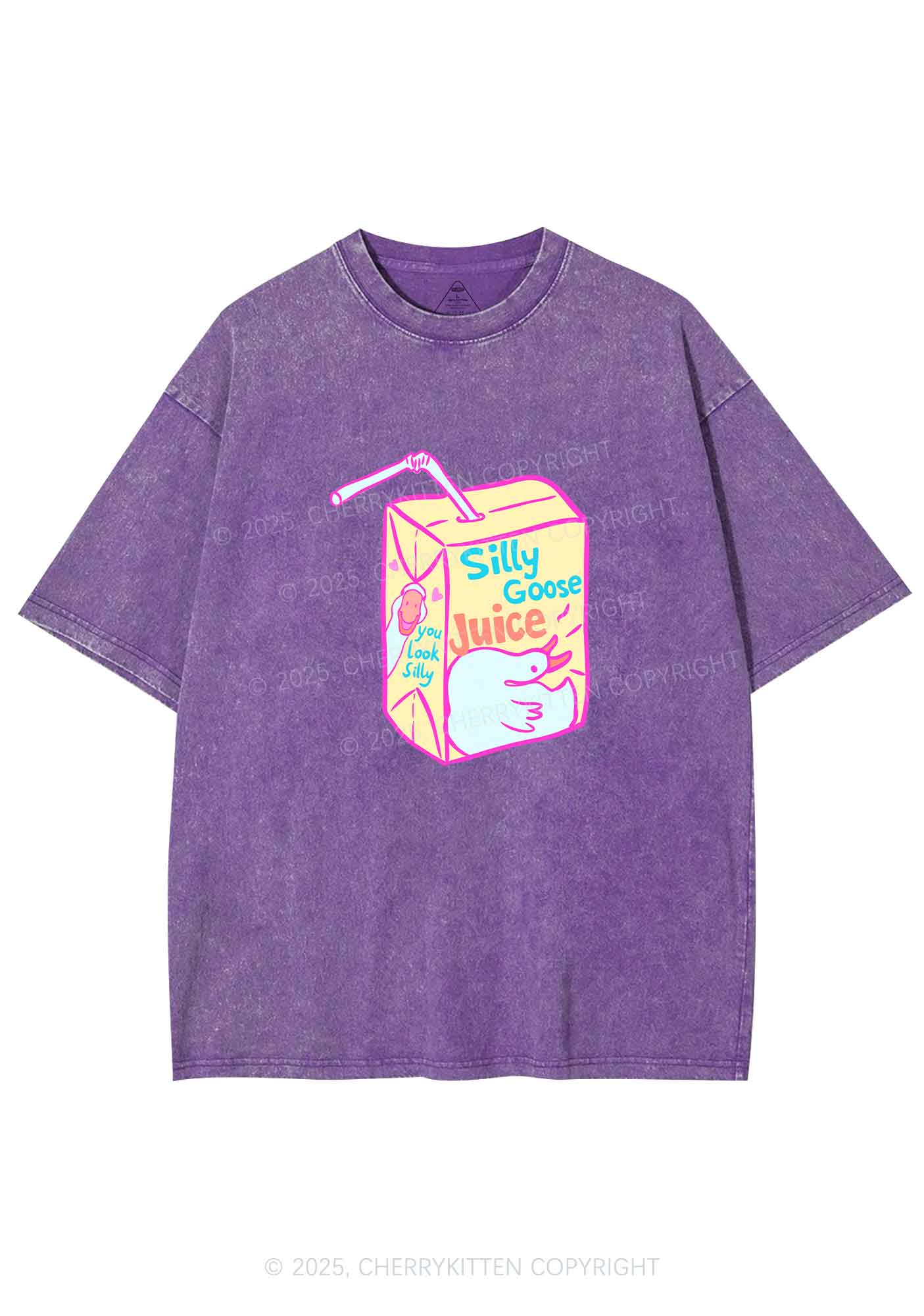 Look Silly Goose Juice Y2K Shirts Washed Tee Cherrykitten