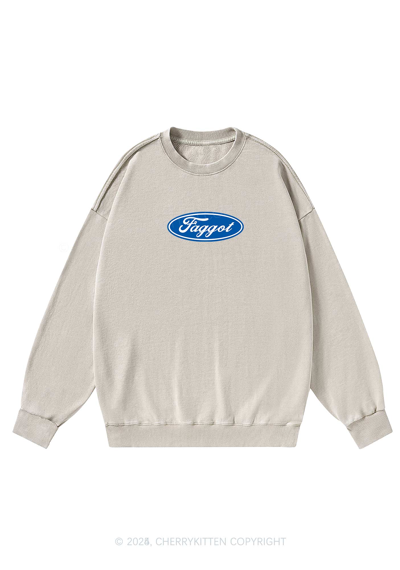 Faggot Pride Y2K Washed Sweatshirts Cherrykitten