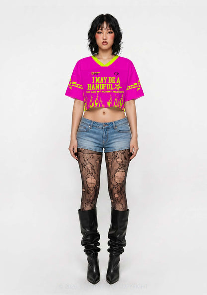 Handful Mommy Milkers Y2K Crop Sport Jersey Shirts Cherrykitten