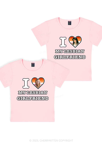 Custom My Lesbian GF Pride Y2K Valentine's Day Baby Tee Cherrykitten
