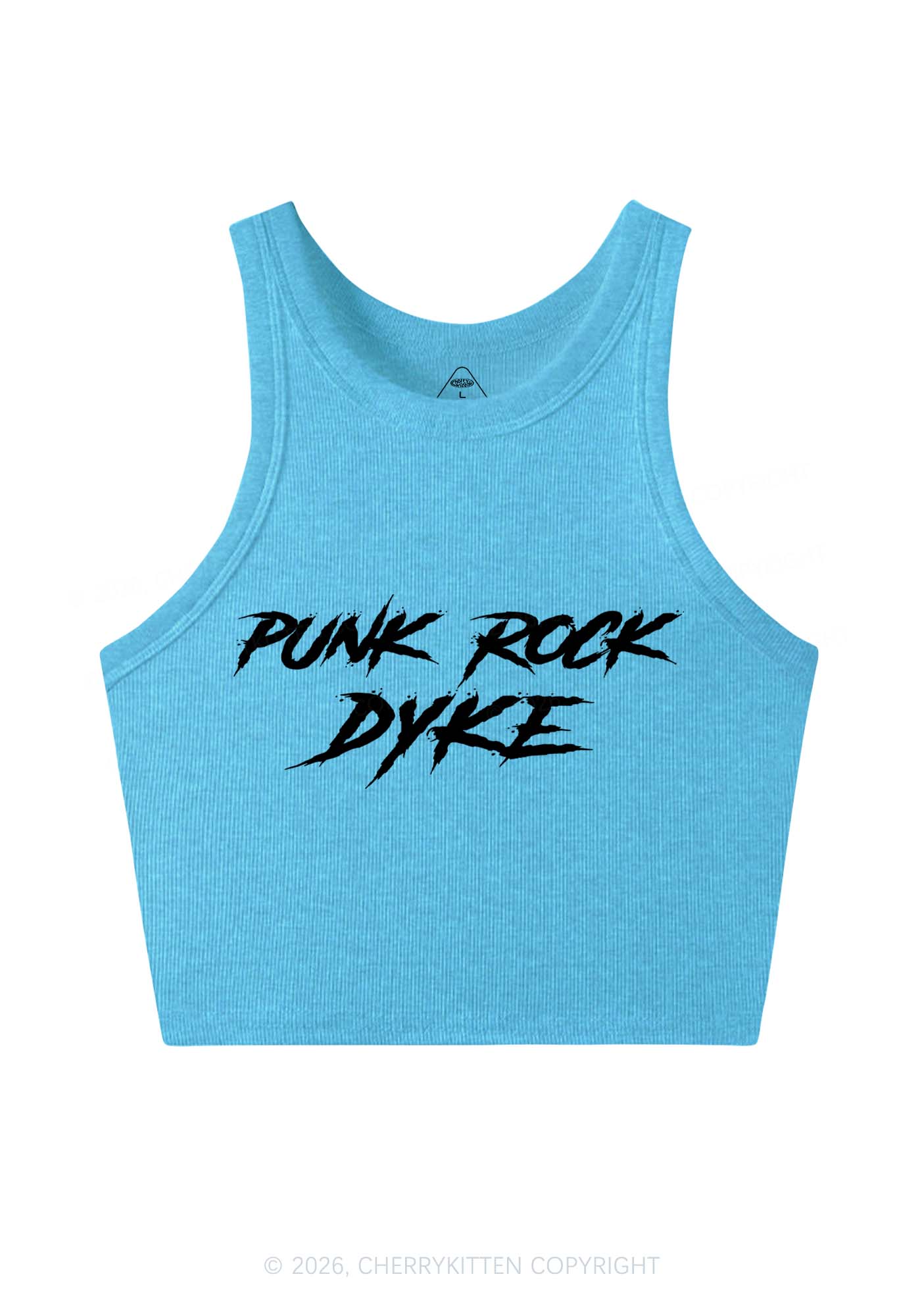 Punk Rock Dyke Pride Y2K Crop Tank Top Cherrykitten