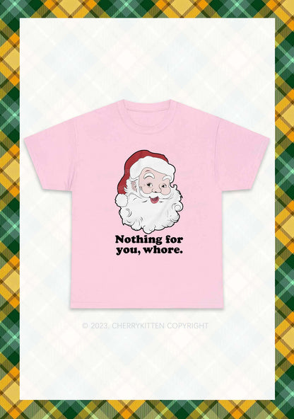Santa Nothing For You Christmas Y2K Chunky Shirt Cherrykitten