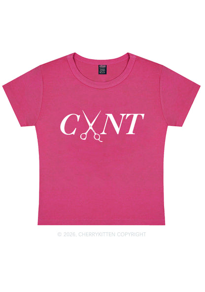 Pink Scissors Cxxt Pride Y2K Baby Tee Cherrykitten