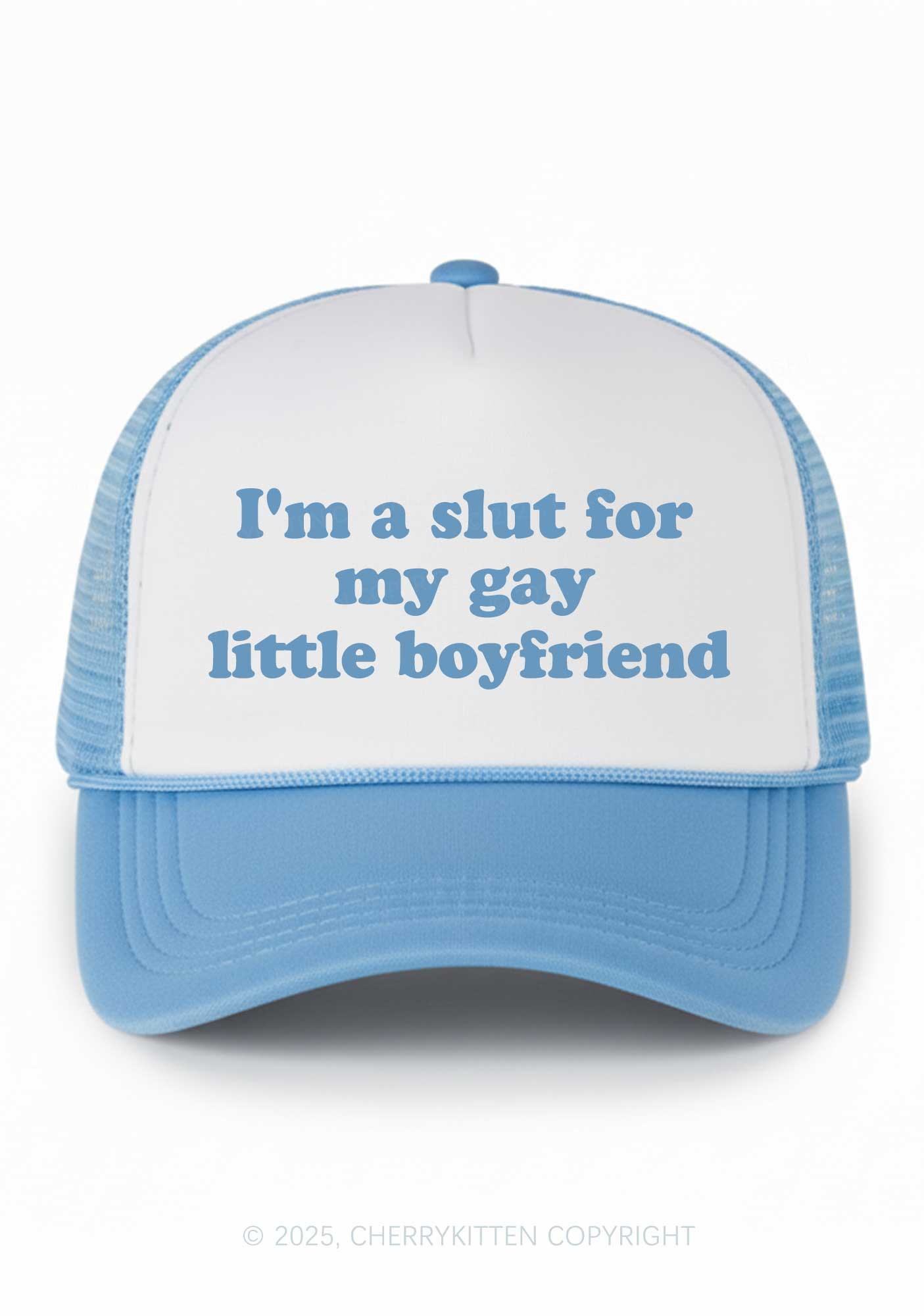 Slxt For My Gay BF Valentine's Day Y2K Colorblock Trucker Hat Cherrykitten